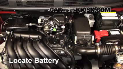 2013 Nissan Versa 1.6 SL 1.6L 4 Cyl. Battery Replace